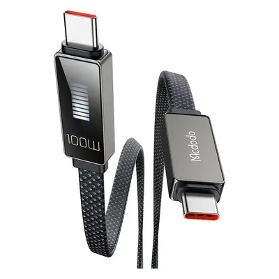 Kabel Mcdodo CA-4470 USB-C na USB-C s displejem 100W 1,2m (černý)