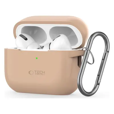 TECH-PROTECT SILICONE HOOK APPLE AIRPODS PRO 1 / 2 CAFFE LATTE