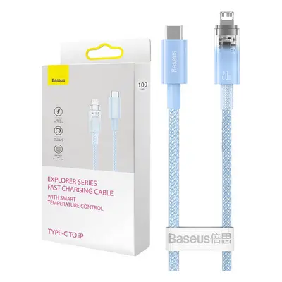 Rychlonabíjecí kabel Baseus USB-C na Lightning Explorer Series 1m, 20W (modrý)