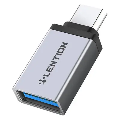 Adaptér USB-C na USB 3.0 Lention (stříbrný)