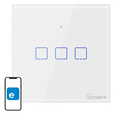 Smart Switch WiFi Sonoff T0 EU TX (3 kanály)