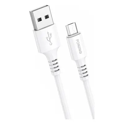 Foneng Kabel USB na Micro USB Foneng, X85 3A Quick Charge, 1 m (bílý)