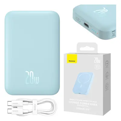 Powerbanka Baseus Magnetic Mini 6000mAh USB-C 20W MagSafe (modrá)