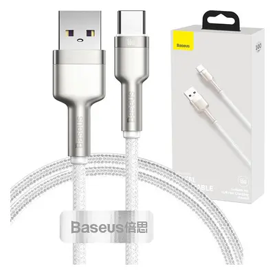 Kabel USB pro USB-C Baseus Cafule, 66 W, 1 m (bílý)