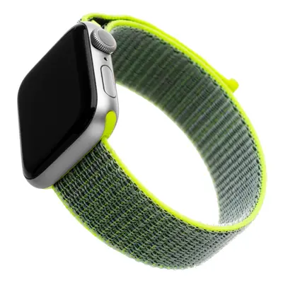 Nylonový řemínek FIXED Nylon Strap pro Apple Watch 38/40/41mm, tmavě limetkový