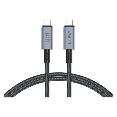 TECH-PROTECT ULTRABOOST MAX USB 4.0 8K 40GBPS TYPE-C CABLE PD240W 100CM GREY