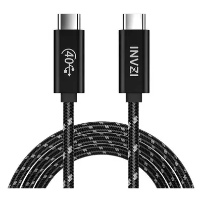 INVZI Kabel USB-C / USB4.0, INVZI, INVUSB4, Gen3, 240W, 40Gbps, 2m (černý)