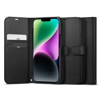 Spigen Wallet S, black - iPhone 14