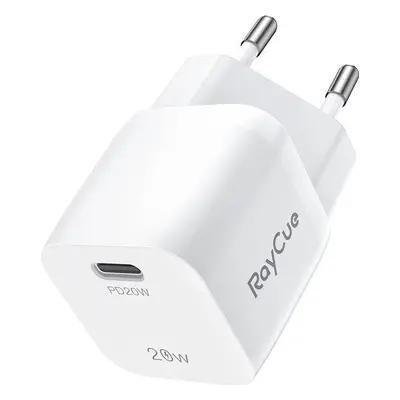 RayCue USB-C PD 20W síťová nabíječka EU (bílá)