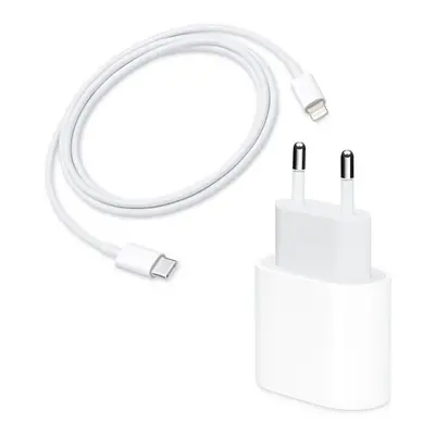 Kryteo Rychlonabíječka sada 2v1 - 18W PD - USB-C adaptér + USB-C kabel Lightning 1m pro iPhone