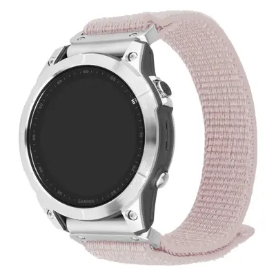 Nylonový řemínek FIXED Nylon Sporty Strap pro Garmin QuickFit 22mm, růžově zlatý