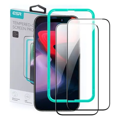 Tvrzené sklo ESR TEMPERED GLASS 2-PACK IPHONE 15 PRO BLACK