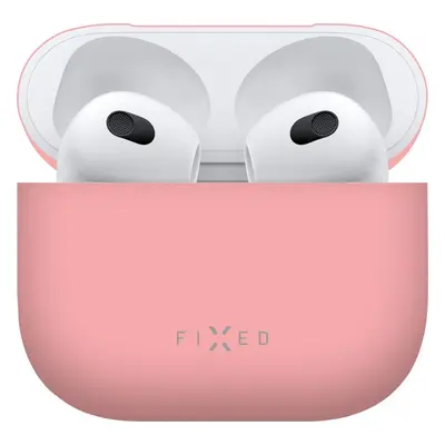 Ultratenké silikonové pouzdro FIXED Silky pro Apple Airpods 3, růžové