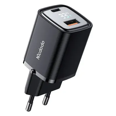 Nabíječka McDodo CH-1701 33W s USB-C a USB-A s displejem (černá)