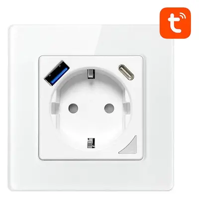 Chytrá WiFi zásuvka Avatto N-WOT10-USB-W TUYA USB USB-C (bílá)