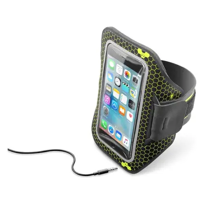 Sportovní neoprénové pouzdro CellularLine ARMBAND RUNNING, pro smartphony do velikosti 5,2", čer