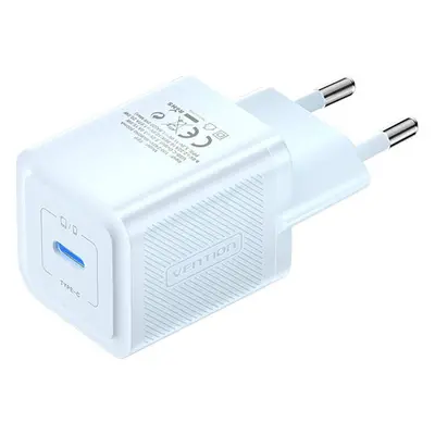 Vention Nástěnná nabíječka, Vention, FEPL0-EU, USB-C, 20W, GaN (modrá)