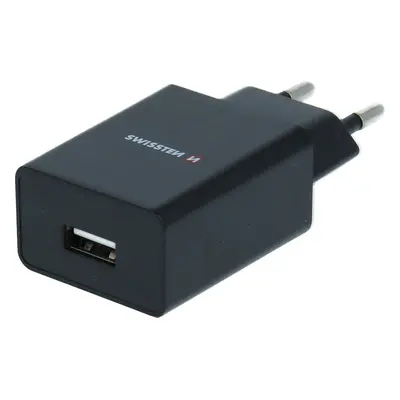 SWISSTEN SÍŤOVÝ ADAPTÉR SMART IC 1x USB 1A POWER + DATOVÝ KABEL USB / LIGHTNING 1,2 M ČERNÝ