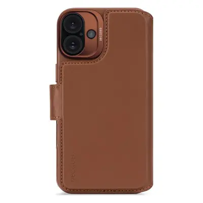 Decoded Leather Detachable Wallet, tan - iPhone 16