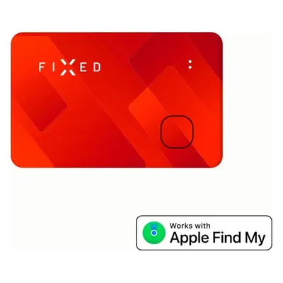 Smart tracker FIXED Tag Card s podporou Find My, bezdrátové nabíjení, oranžový