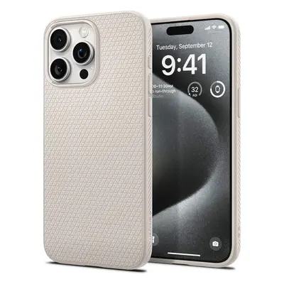 Spigen Liquid Air, natural titanium - iPhone 15 Pro Max