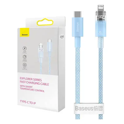 Rychlonabíjecí kabel Baseus USB-C na Lightning Explorer Series 2m, 20W (modrý)