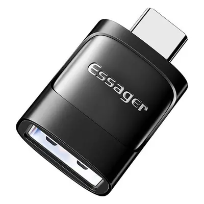 Adaptér OTG USB 3.0 female na USB-C male Essager (černý)