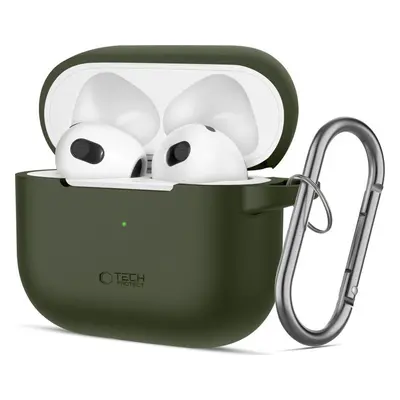 TECH-PROTECT SILICONE HOOK APPLE AIRPODS 3 OLIVE GREEN