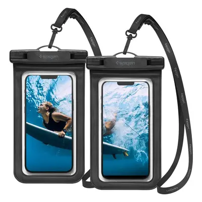 SPIGEN A601 UNIVERSAL WATERPROOF CASE 2-PACK BLACK