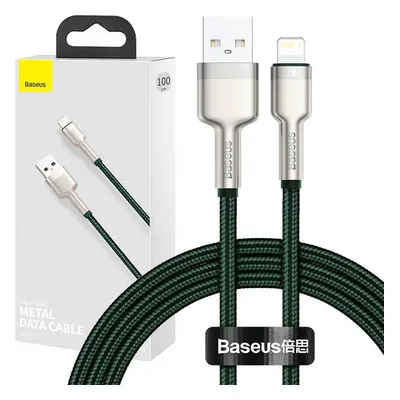 USB kabel pro Lightning Baseus Cafule, 2,4 A, 1 m (zelený)