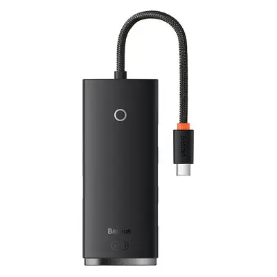 Rozbočovač řady Baseus Lite 4v1 USB-C na 4x USB 3.0 + USB-C, 25 cm (černý)