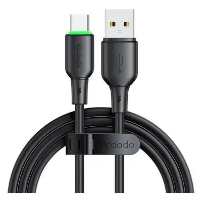 Kabel USB na USB-C Mcdodo CA-4751 s LED světlem 1,2 m (černý)