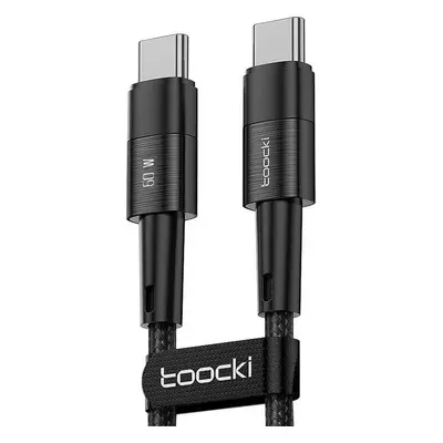 Kabel USB-C na USB-C Toocki TXCTT2-YS03, 1m, FC 60W (černý)