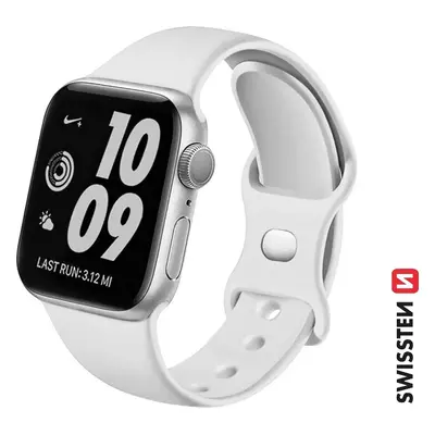 SWISSTEN ŘEMÍNEK PRO APPLE WATCH SILIKONOVÝ 38 / 40 / 41 mm BÍLÝ