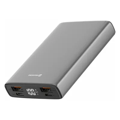 SWISSTEN Aluminium Power Bank 10000 mAh 20W Power Delivery Grey