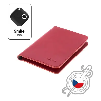 Kožená peněženka FIXED Smile Passport se smart trackerem FIXED Smile PRO, velikost cestovního pa