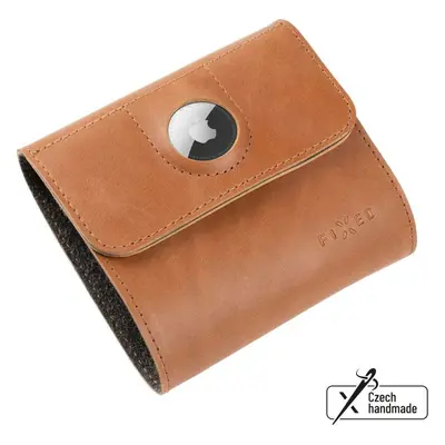 Kožená peněženka FIXED Classic Wallet for AirTag z pravé hovězí kůže, hnědá