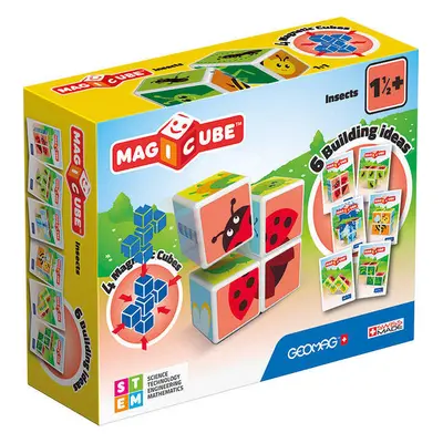 Magicube magnetické kostky s potiskem Hmyz + karty 7 kusů GEOMAG GEO-121