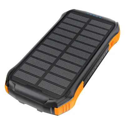 Choetech B659 Solar power bank with inductive charging 2x USB 10000mAh Qi 5W (black-orange)