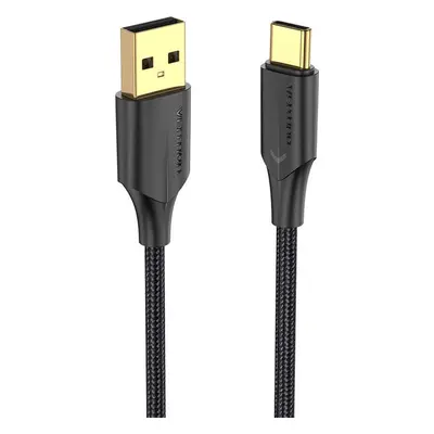 Kabel USB 2.0 na USB-C Vention CTFBF LED 3A 1m (černý)