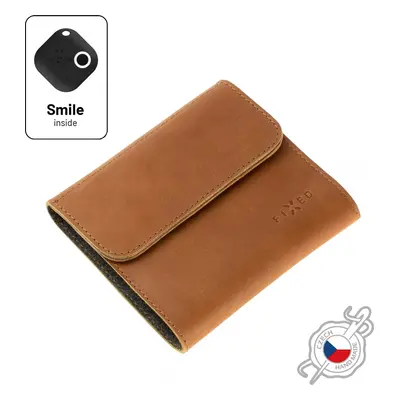 Kožená peněženka FIXED Smile Classic Wallet se smart trackerem FIXED Smile PRO, hnědá