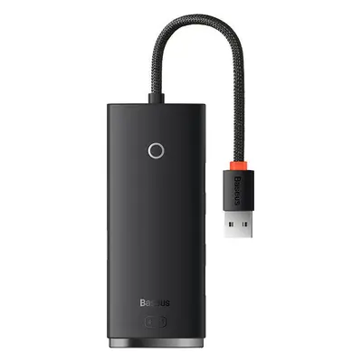 Hub řady Baseus Lite 4v1 USB na 4x USB 3.0, 25 cm (černý)