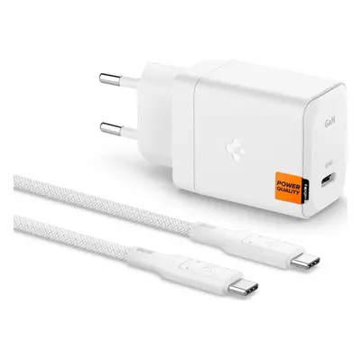 SPIGEN ARCSTATION PRO GAN-651 1-PORT NETWORK CHARGER 65W + TYPE-C CABLE WHITE