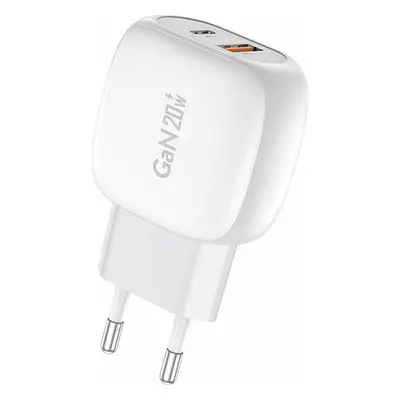 Foneng EU41 USB-C+USB-A 20W síťová nabíječka (bílá)