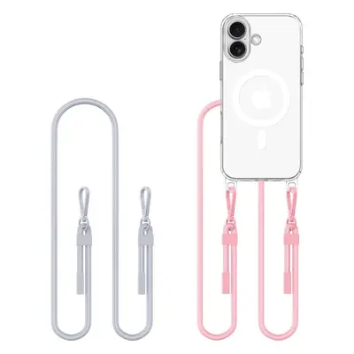 TECH-PROTECT FLEXAIR CHAIN MAGSAFE IPHONE 16 GREY & PINK