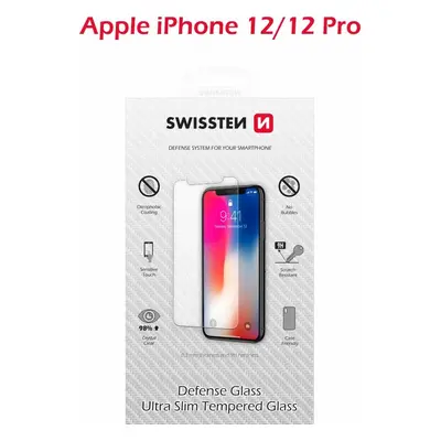 OCHRANNÉ TEMPEROVANÉ SKLO SWISSTEN PRO APPLE IPHONE 12/12 PRO RE 2,5D