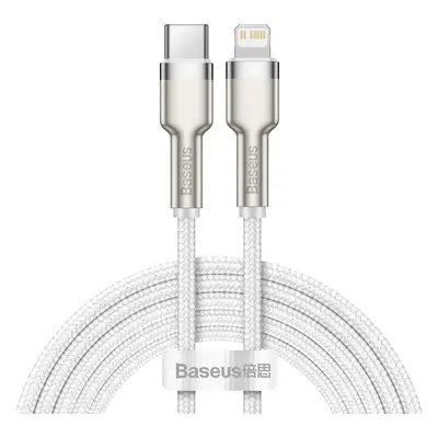 USB-C kabel pro Lightning Baseus Cafule, PD, 20W, 2m (bílý)