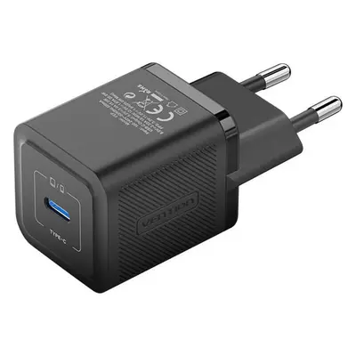 Vention Nástěnná nabíječka, Vention, FEPB0-EU, USB-C, 20W, GaN (černá)