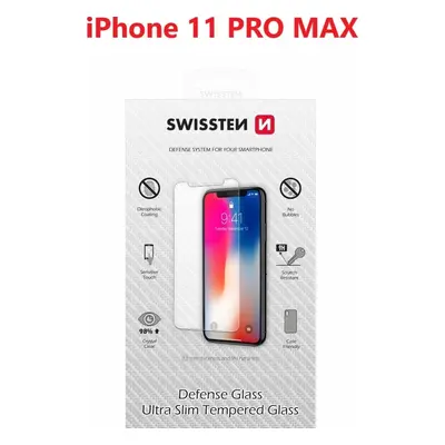 OCHRANNÉ TEMPEROVANÉ SKLO SWISSTEN PRO APPLE IPHONE 11 PRO MAX RE 2,5D