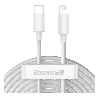 BASEUS WISDOM 2-PACK TYPE-C TO LIGHTNING CABLE PD20W/2.4A 150CM WHITE